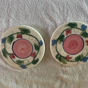 Vintage Set of 2 Gail Pittman trivets/hotplates Novak design.